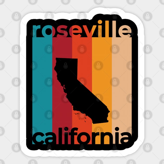Roseville California Retro Sticker by easytees
